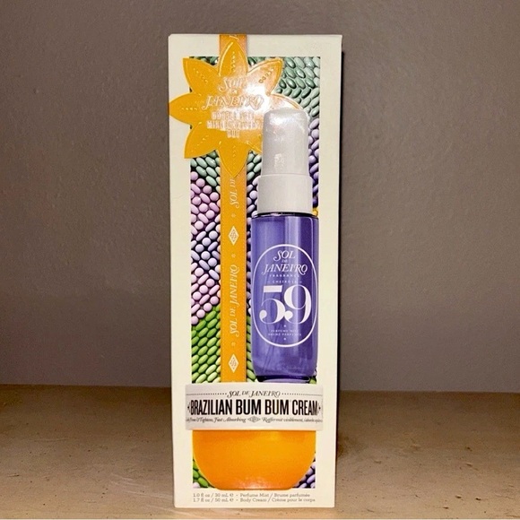 NWT Sol de Janeiro Bum Bum Cream with Purple & Orange Design - Picture 2 of 4